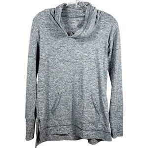 Aerie pullover size S cowl neck Thumbholes heather gray